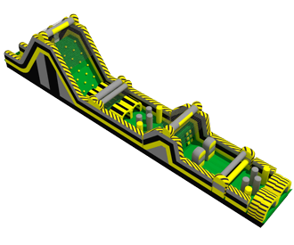 75' Nuclear Meltdown Obstacle Course with 16' Rock Climb & Elevated Flooring (2 pcs) 75' Nuclear Meltdown Obstacle Course with 16' Rock Climb & Elevated Flooring (2 pcs)