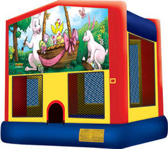 15 x 15 Easter Moonwalk with Basketball Hoop 15 x 15 Easter Moonwalk with Basketball Hoop