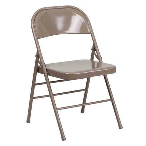 Tan Adult folding Chair (renter to set up) Tan Adult folding Chair (renter to set up)